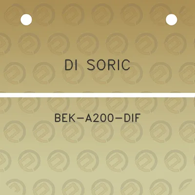 di-soric-bek-a200-dif