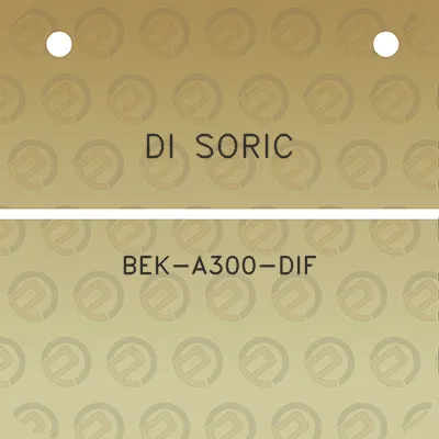 di-soric-bek-a300-dif