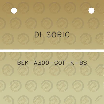 di-soric-bek-a300-g0t-k-bs