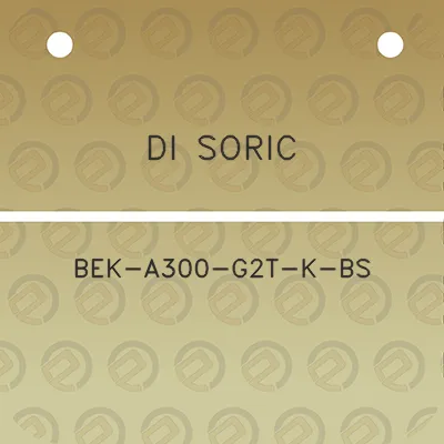 di-soric-bek-a300-g2t-k-bs