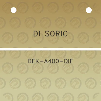 di-soric-bek-a400-dif