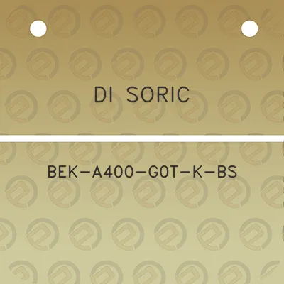 di-soric-bek-a400-g0t-k-bs