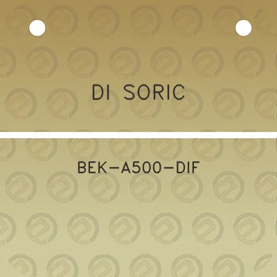 di-soric-bek-a500-dif