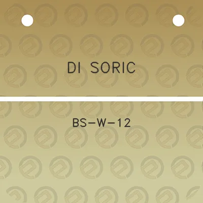 di-soric-bs-w-12