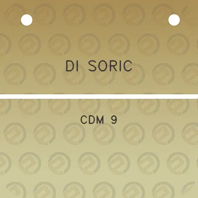 di-soric-cdm-9