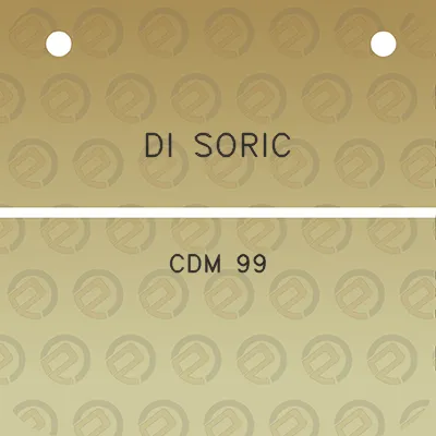 di-soric-cdm-99