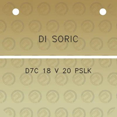 di-soric-d7c-18-v-20-pslk