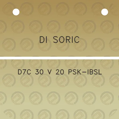 di-soric-d7c-30-v-20-psk-ibsl