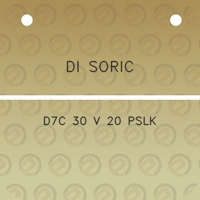 di-soric-d7c-30-v-20-pslk