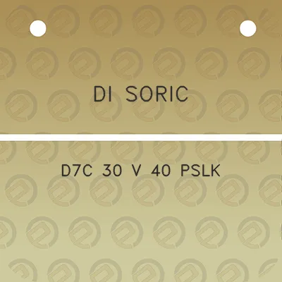 di-soric-d7c-30-v-40-pslk