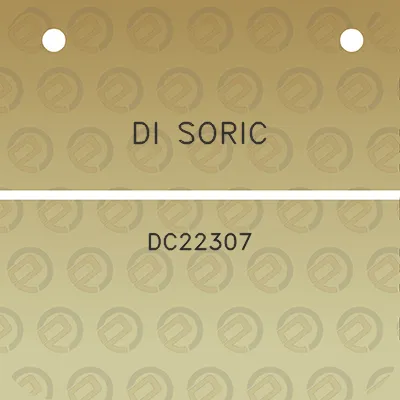 di-soric-dc22307