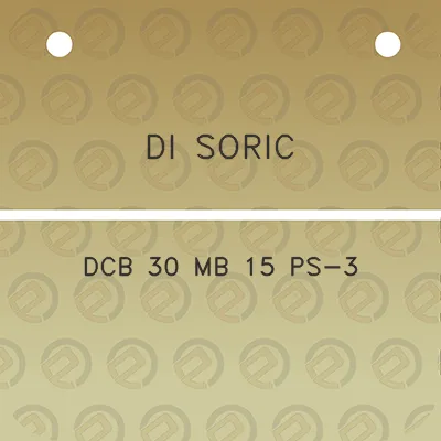 di-soric-dcb-30-mb-15-ps-3