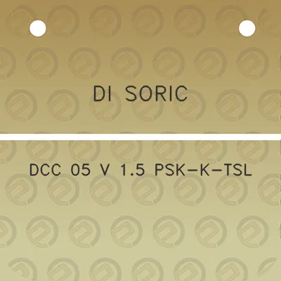 di-soric-dcc-05-v-15-psk-k-tsl