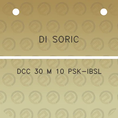 di-soric-dcc-30-m-10-psk-ibsl