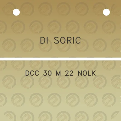 di-soric-dcc-30-m-22-nolk