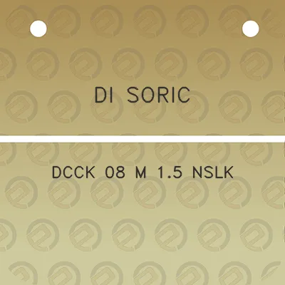 di-soric-dcck-08-m-15-nslk