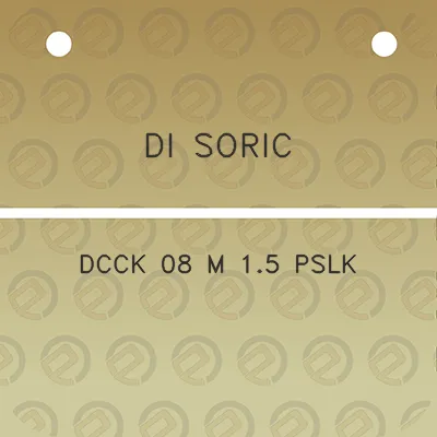 di-soric-dcck-08-m-15-pslk