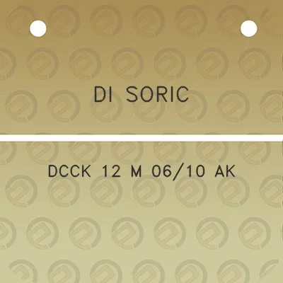 di-soric-dcck-12-m-0610-ak