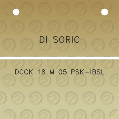 di-soric-dcck-18-m-05-psk-ibsl