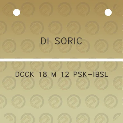 di-soric-dcck-18-m-12-psk-ibsl