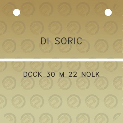 di-soric-dcck-30-m-22-nolk