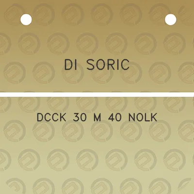 di-soric-dcck-30-m-40-nolk