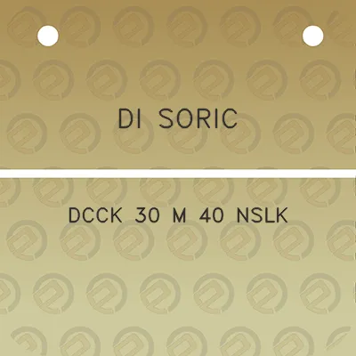 di-soric-dcck-30-m-40-nslk