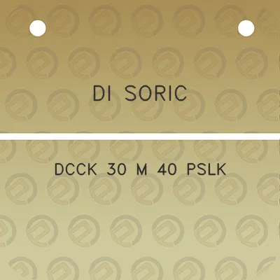 di-soric-dcck-30-m-40-pslk