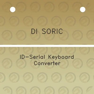 di-soric-id-serial-keyboard-converter