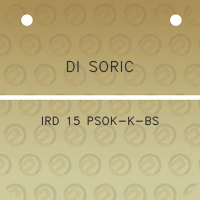 di-soric-ird-15-psok-k-bs