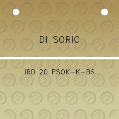 di-soric-ird-20-psok-k-bs