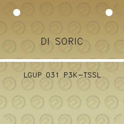 di-soric-lgup-031-p3k-tssl