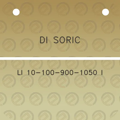 di-soric-li-10-100-900-1050-i