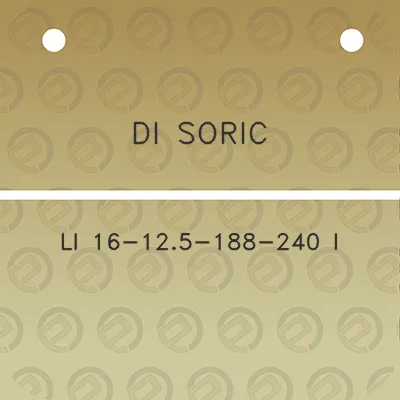 di-soric-li-16-125-188-240-i