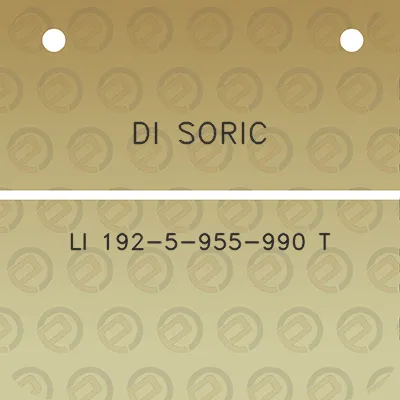 di-soric-li-192-5-955-990-t