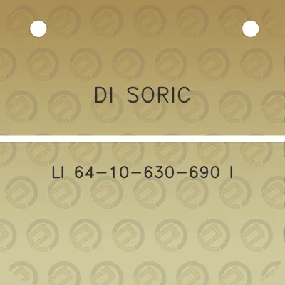 di-soric-li-64-10-630-690-i