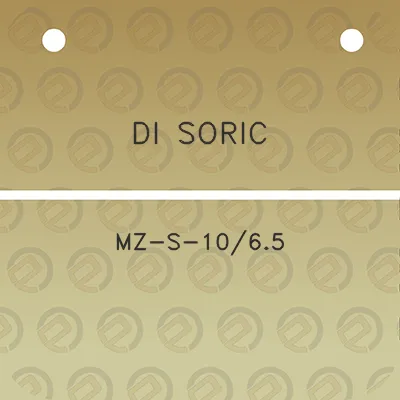 di-soric-mz-s-1065