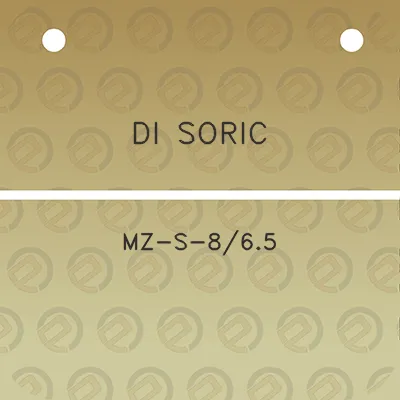 di-soric-mz-s-865