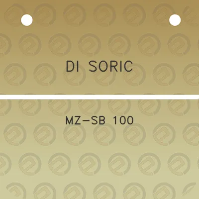 di-soric-mz-sb-100