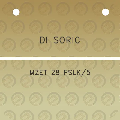 di-soric-mzet-28-pslk5