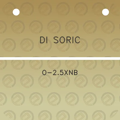 di-soric-o-25xnb