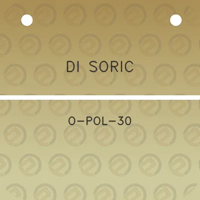 di-soric-o-pol-30