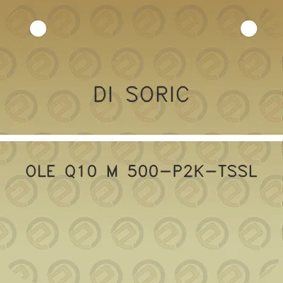 di-soric-ole-q10-m-500-p2k-tssl