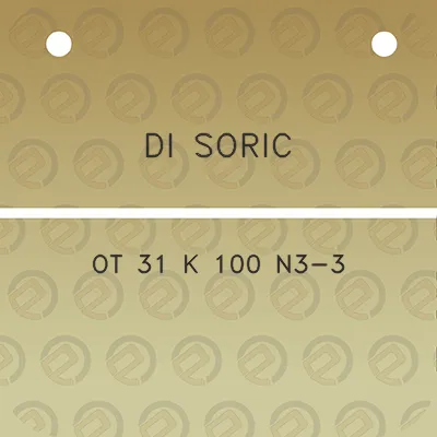 di-soric-ot-31-k-100-n3-3