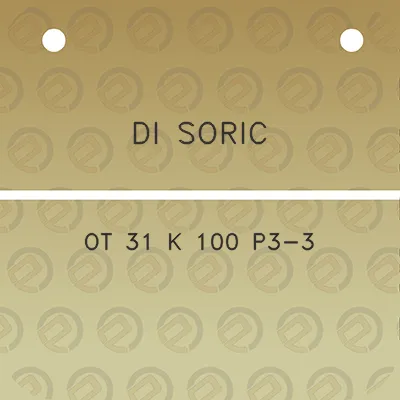 di-soric-ot-31-k-100-p3-3