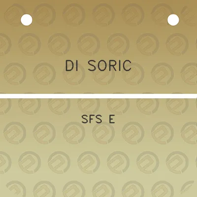 di-soric-sfs-e