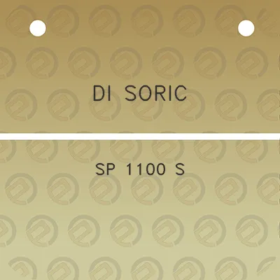 di-soric-sp-1100-s