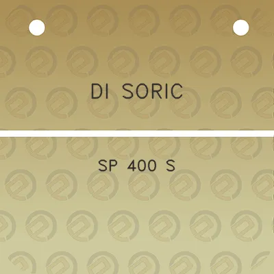 di-soric-sp-400-s