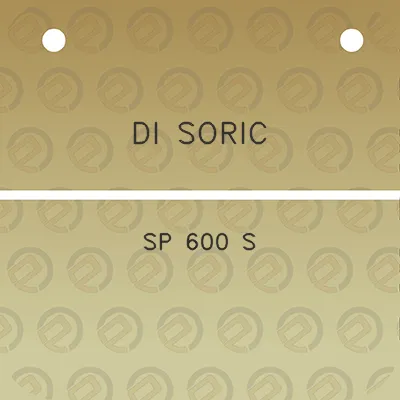 di-soric-sp-600-s