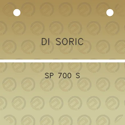 di-soric-sp-700-s